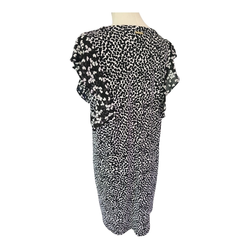 Michael Kors Black White Sheath Dress Sleeveless Work Office L - Picture 6 of 11